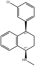 1-Naphthalenamine, 4-(3-chlorophenyl)-1,2,3,4-tetrahydro-N-methyl-, (1R,4R)-rel- Structure