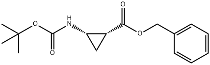 Benzyl (1R,2S)-2-((tert-butoxycarbonyl)amino)cyclopropane-1-carboxylate Struktur