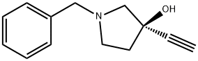 (R)-1-苄基-3-乙炔基吡咯烷-3-醇 结构式