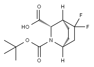 2-Azabicyclo[2.2.2]octane-2,3-dicarboxylic acid, 5,5-difluoro-, 2-(1,1-dimethyle…,2382258-21-9,结构式