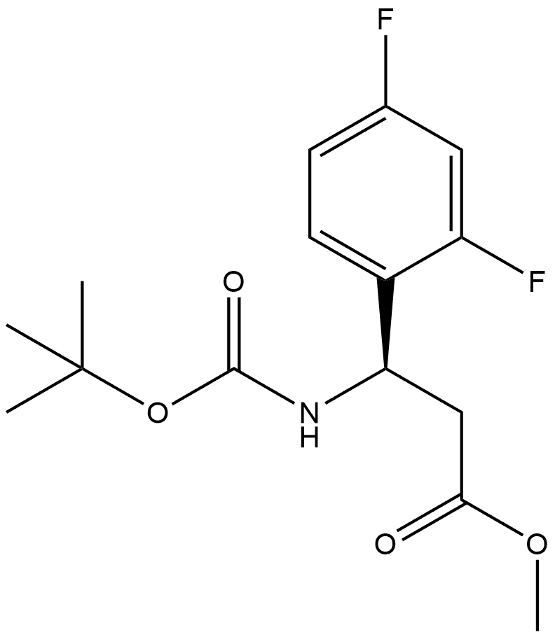 methyl (R)-3-((tert-butoxycarbonyl)amino)-3-(2,4-difluorophenyl)propanoate Structure