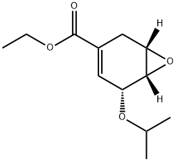 7-Oxabicyclo[4.1.0]hept-3-ene-3-carboxylic acid, 5-(1-methylethoxy)-, ethyl ester, (1S,5R,6S)- Struktur