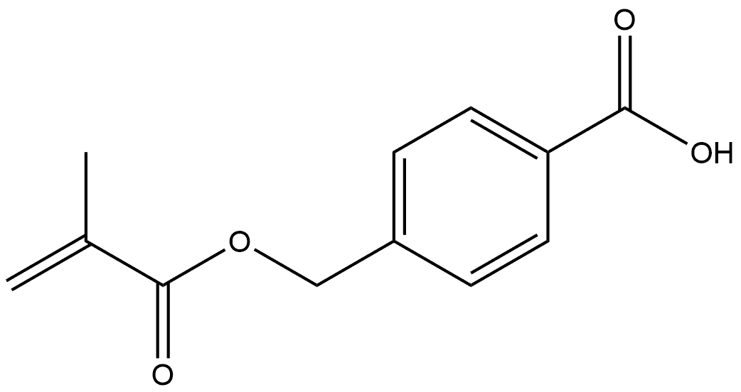 4-[[(2-甲基-1-氧代-2-丙烯-1-基)氧基]甲基]苯甲酸 结构式