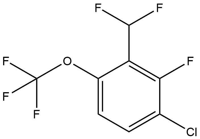 1-Chloro-3-(difluoromethyl)-2-fluoro-4-(trifluoromethoxy)benzene 结构式