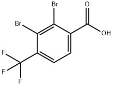 Benzoic acid, 2,3-dibromo-4-(trifluoromethyl)- Structure