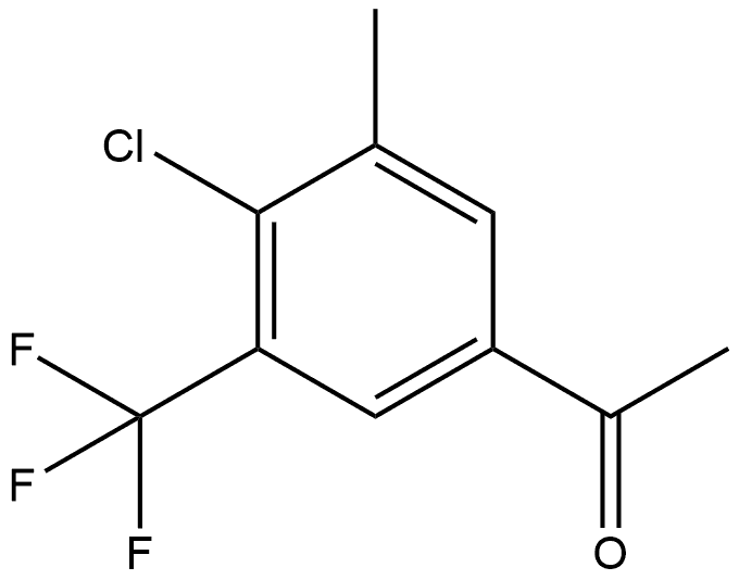 1-[4-Chloro-3-methyl-5-(trifluoromethyl)phenyl]ethanone 结构式