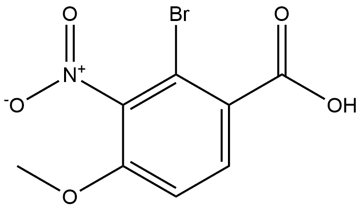 2-Bromo-4-methoxy-3-nitrobenzoic acid Struktur