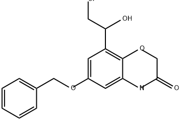 2H-1,4-Benzoxazin-3(4H)-one, 8-(2-chloro-1-hydroxyethyl)-6-(phenylmethoxy)- Struktur