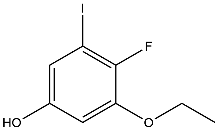 3-Ethoxy-4-fluoro-5-iodophenol 结构式