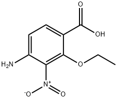 Benzoic acid, 4-amino-2-ethoxy-3-nitro- Struktur