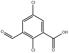 2,5-Dichloro-3-formylbenzoic acid 结构式