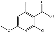 2-Chloro-6-methoxy-4-methyl-3-pyridinecarboxylic acid Struktur