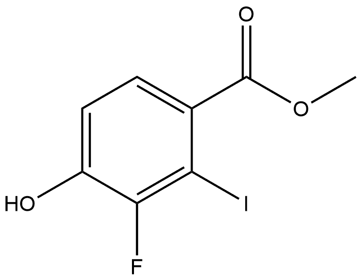 Methyl 3-fluoro-4-hydroxy-2-iodobenzoate 结构式