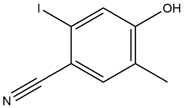 4-Hydroxy-2-iodo-5-methylbenzonitrile Structure
