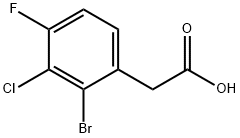 2-(2-溴-3-氯-4-氟苯基)乙酸 结构式