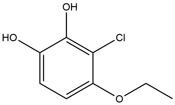 3-Chloro-4-ethoxy-1,2-benzenediol 结构式
