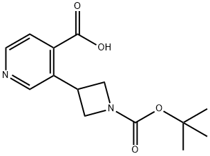 4-Pyridinecarboxylic acid, 3-[1-[(1,1-dimethylethoxy)carbonyl]-3-azetidinyl]- 结构式