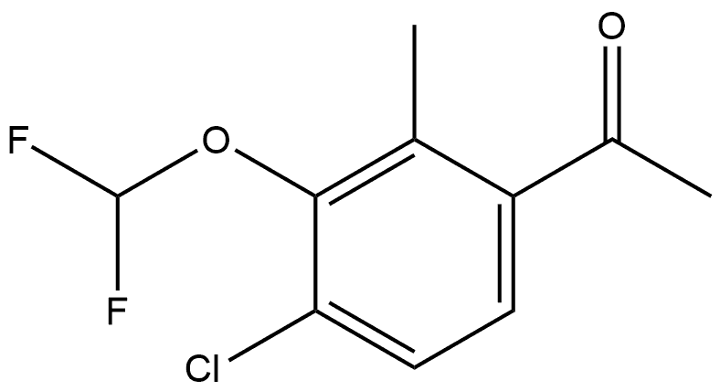 1-[4-Chloro-3-(difluoromethoxy)-2-methylphenyl]ethanone Struktur