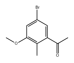 1-(5-溴-3-甲氧基-2-甲基苯基)乙-1-酮, 2384749-78-2, 结构式
