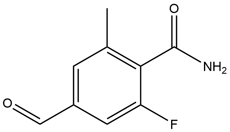 2-Fluoro-4-formyl-6-methylbenzamide 结构式