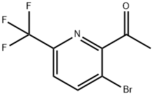 Ethanone, 1-[3-bromo-6-(trifluoromethyl)-2-pyridinyl]- Struktur