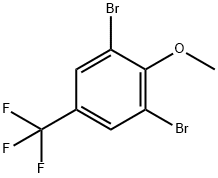 1,3-Dibromo-2-methoxy-5-(trifluoromethyl)benzene 结构式