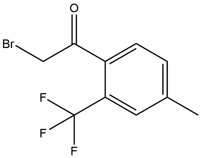 2-Bromo-1-[4-methyl-2-(trifluoromethyl)phenyl]ethanone 结构式