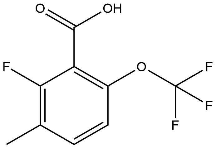 2-Fluoro-3-methyl-6-(trifluoromethoxy)benzoic acid Structure