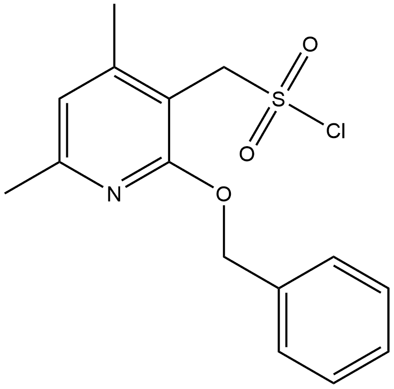 4,6-Dimethyl-2-(phenylmethoxy)-3-pyridinemethanesulfonyl chloride (ACI) Structure