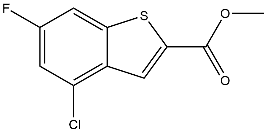 4-氯-6-氟苯并噻吩-2-甲酸甲酯, 2385034-55-7, 结构式