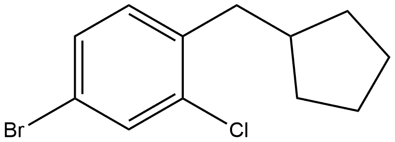 4-Bromo-2-chloro-1-(cyclopentylmethyl)benzene 结构式