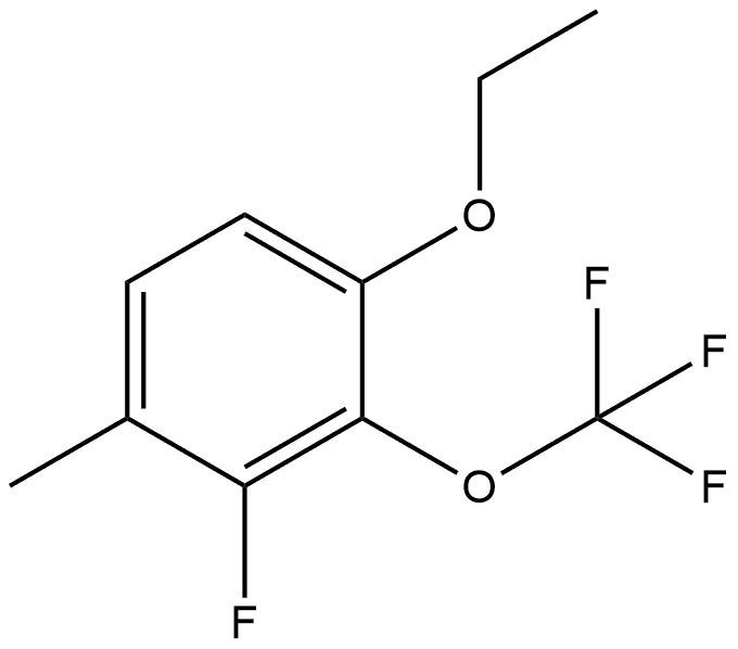 1-Ethoxy-3-fluoro-4-methyl-2-(trifluoromethoxy)benzene 结构式
