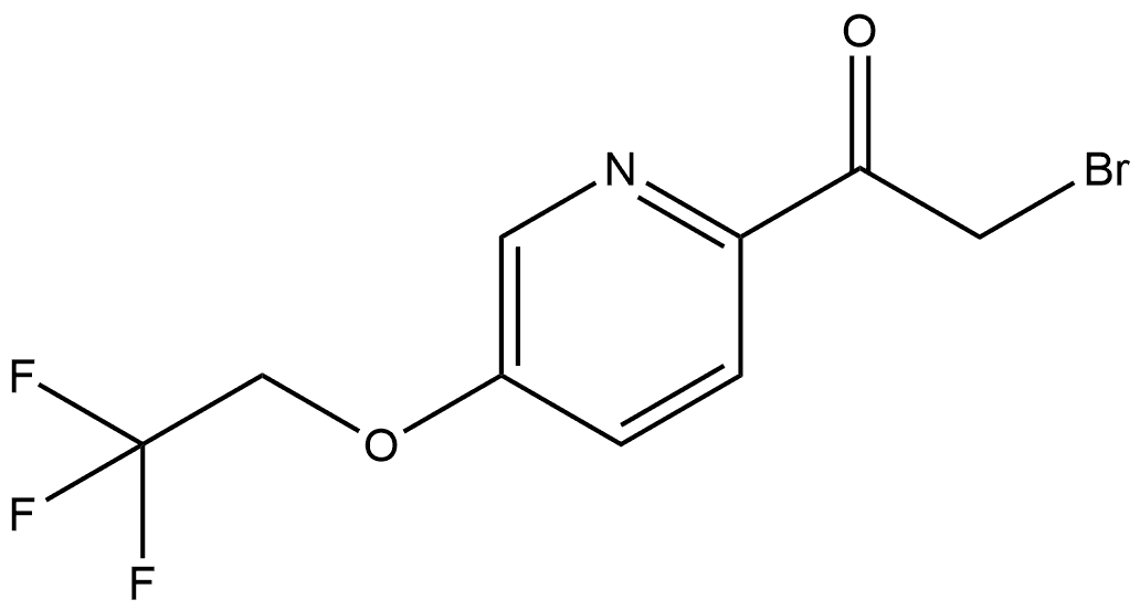 2-bromo-1-[5-(2,2,2-trifluoroethoxy)pyridin-2-yl]ethan-1-one Structure