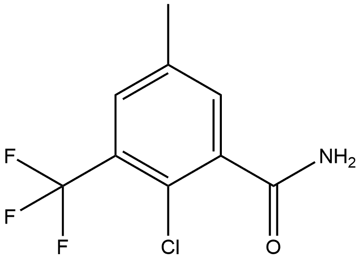 2-Chloro-5-methyl-3-(trifluoromethyl)benzamide Struktur