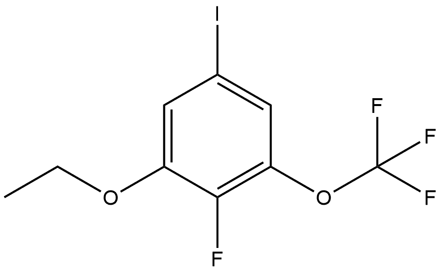 1-Ethoxy-2-fluoro-5-iodo-3-(trifluoromethoxy)benzene Structure
