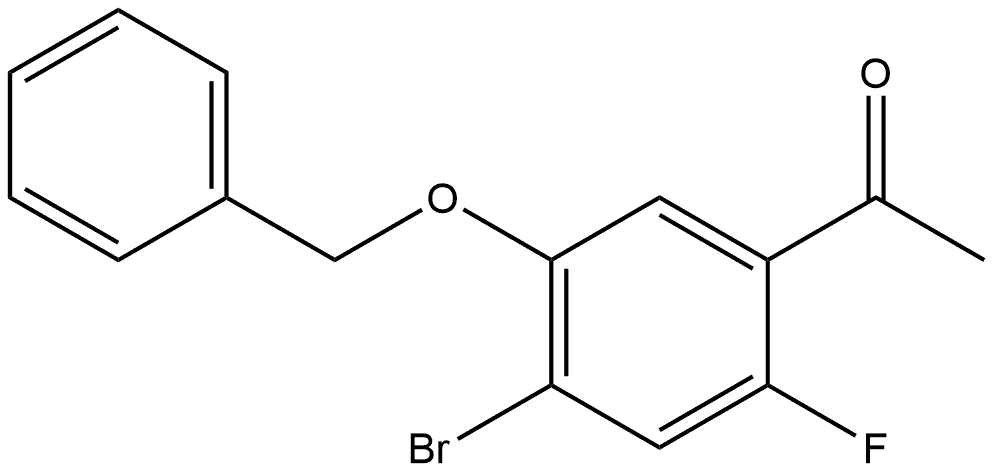 1-[4-Bromo-2-fluoro-5-(phenylmethoxy)phenyl]ethanone 结构式