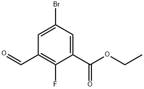 Ethyl 5-bromo-2-fluoro-3-formylbenzoate Structure