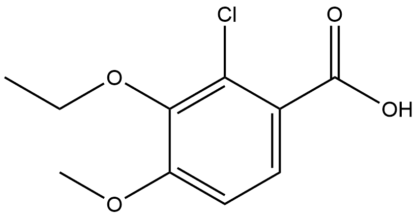 2-Chloro-3-ethoxy-4-methoxybenzoic acid 结构式