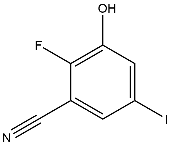 2-Fluoro-3-hydroxy-5-iodobenzonitrile Structure