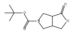 1H-Furo[3,4-c]pyrrole-5(3H)-carboxylic acid, tetrahydro-1-oxo-, 1,1-dimethylethyl ester Structure
