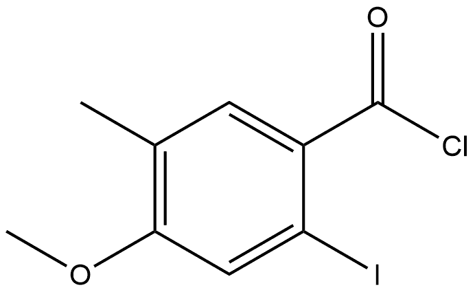 2-Iodo-4-methoxy-5-methylbenzoyl chloride Structure