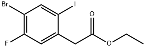 Benzeneacetic acid, 4-bromo-5-fluoro-2-iodo-, ethyl ester Struktur