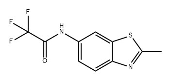 Acetamide, 2,2,2-trifluoro-N-(2-methyl-6-benzothiazolyl)- 结构式