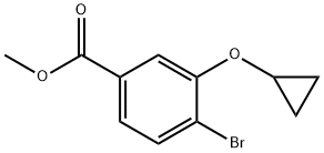 4-溴-3-环丙氧基苯甲酸甲酯 结构式