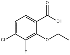 4-Chloro-2-ethoxy-3-fluorobenzoic acid 结构式