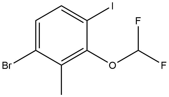 1-Bromo-3-(difluoromethoxy)-4-iodo-2-methylbenzene Structure