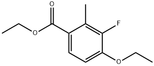Ethyl 4-ethoxy-3-fluoro-2-methylbenzoate 结构式