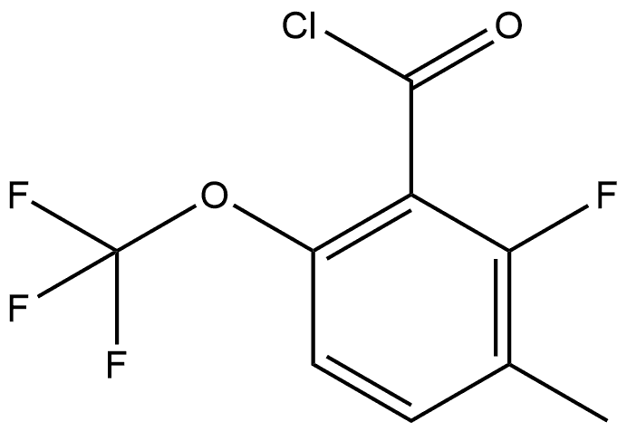 2-Fluoro-3-methyl-6-(trifluoromethoxy)benzoyl chloride Structure