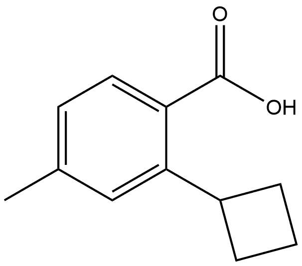 2-Cyclobutyl-4-methylbenzoic acid Structure