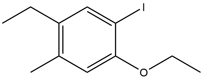 1-Ethoxy-4-ethyl-2-iodo-5-methylbenzene 结构式